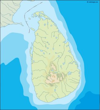 srilanka illustrator map