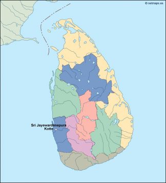 srilanka vector map