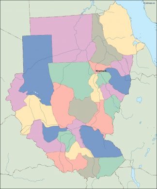 sudan vector map