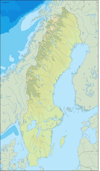 sweden illustrator map