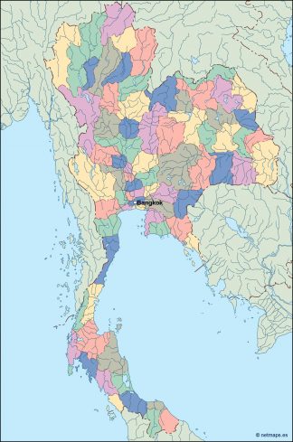 thailand vector map