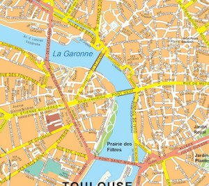 Toulouse vector map