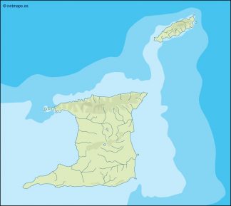 trinidad and tobago illustrator map