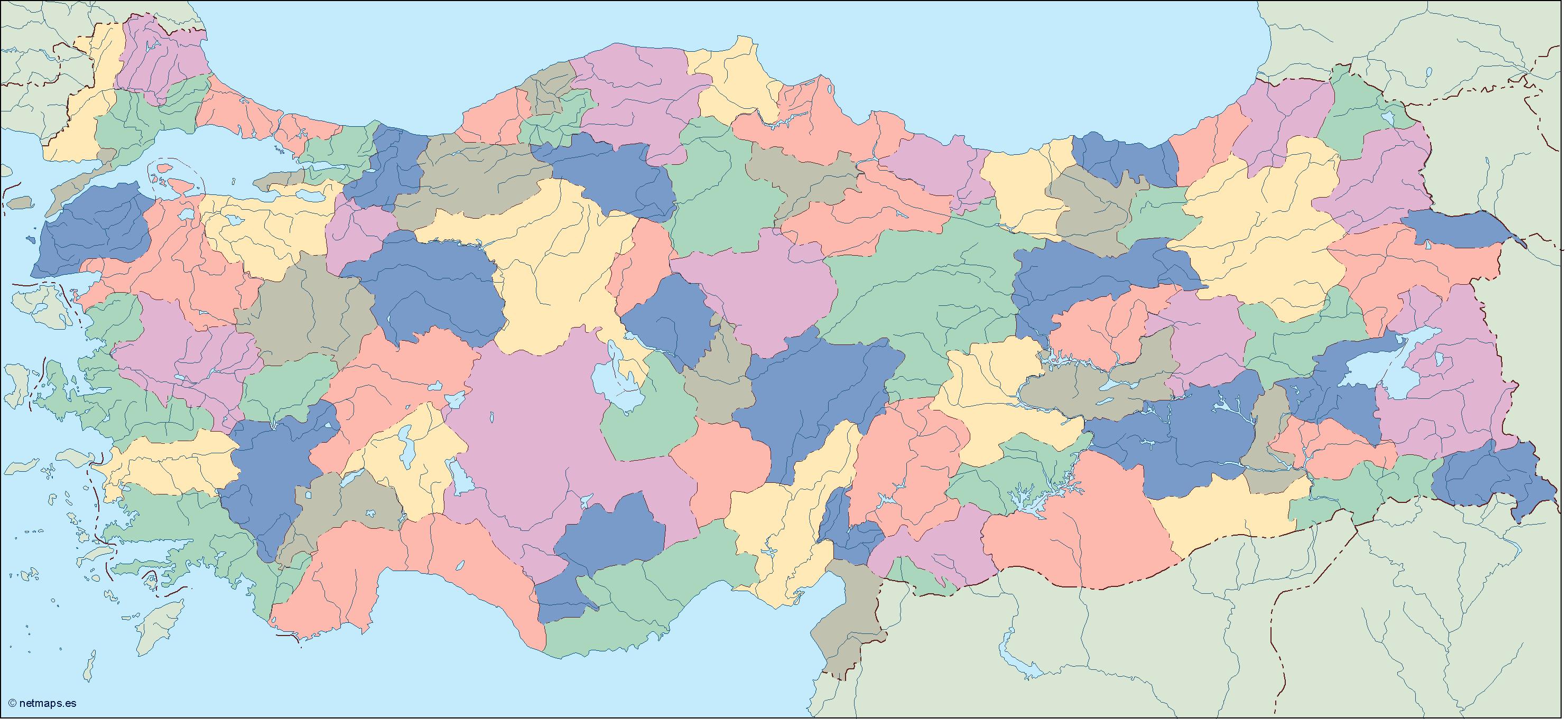 Turkey Blind Map Illustrator Vector Eps Maps Eps Illustrator Map Vector World Maps