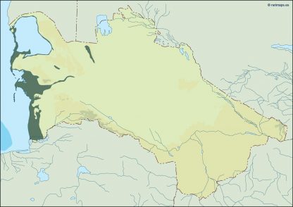 turkmenistan illustrator map
