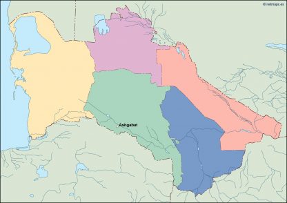 turkmenistan vector map