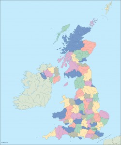 united kingdom vector map