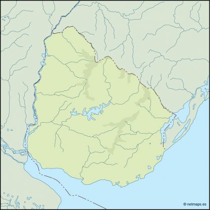 uruguay illustrator map