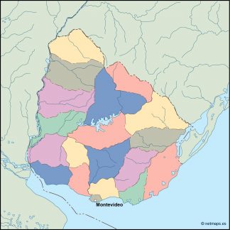uruguay vector map