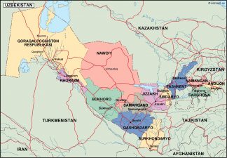uzbekistan political map