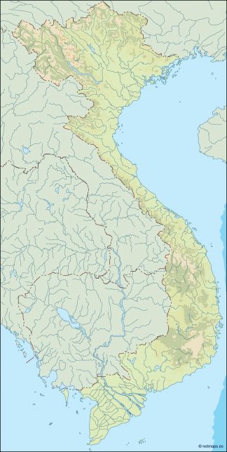 vietnam illustrator map