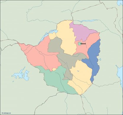 zimbabwe vector map