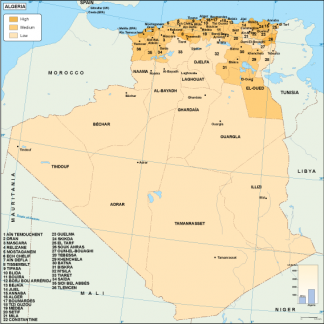 Algeria economic map