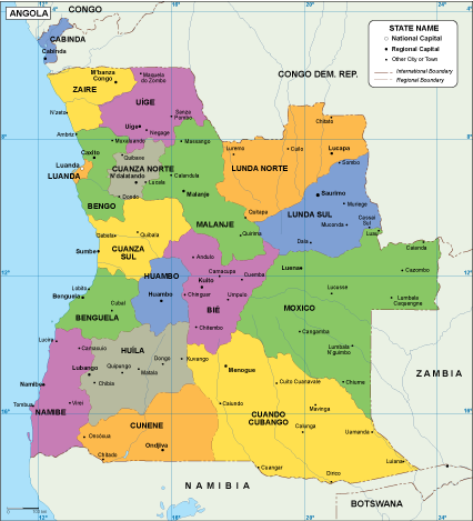 Angola EPS map