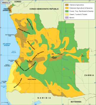 Angola vegetation map