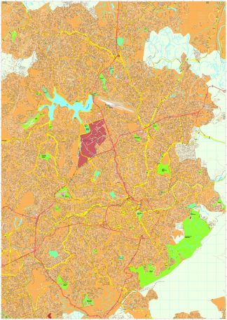 Belo Horizonte vector map