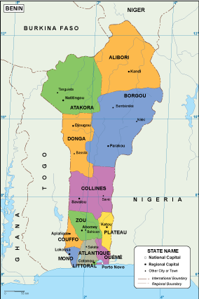 Benin EPS map