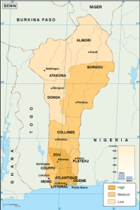 Benin economic map
