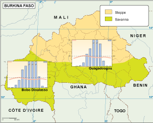 Burkina Faso climate map