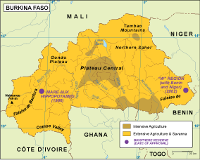 Burkina Faso vegetation map