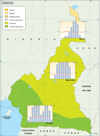 Cameroon climate map
