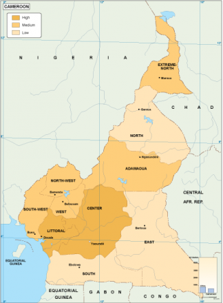 Cameroon economic map