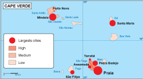 Cape Verde population map