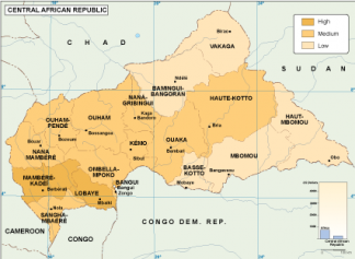 Central Afr Rep economic map