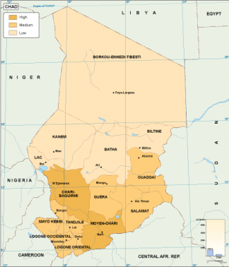 Chad economic map