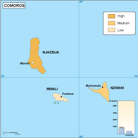 Comoros economic map