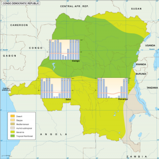 Congo Dem Rep climate map