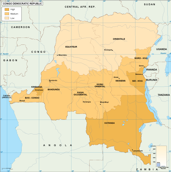 Congo Dem Rep economic map