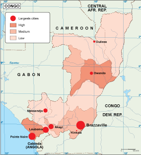 Congo population map