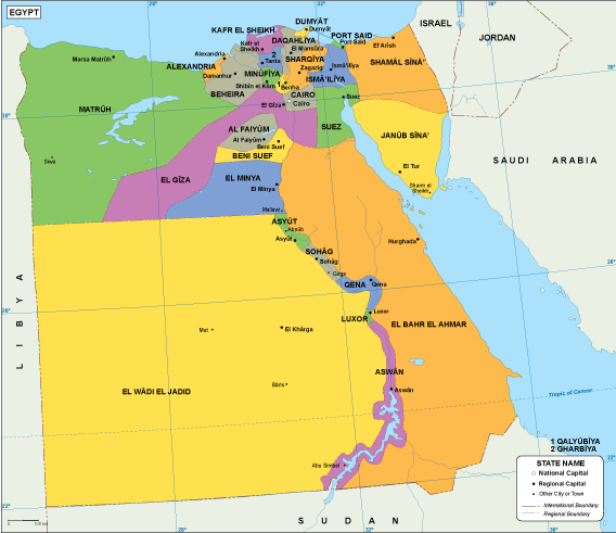 Egypt EPS map