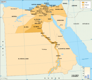 Egypt economic map