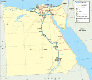 Egypt transportation map