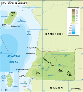 Equatorial Guinea physical map