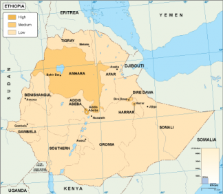 Ethiopia economic map