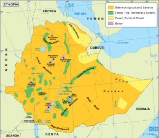 Ethiopia vegetation map