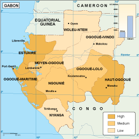 Gabon economic map