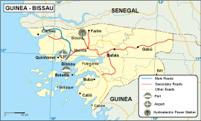 Guinea Bissau transportation map