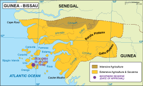 Guinea Bissau vegetation map