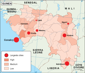 Guinea population map