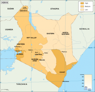 Kenya economic map