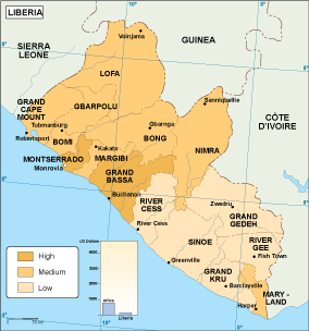 Liberia economic map