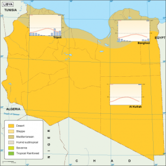 Libya climate map