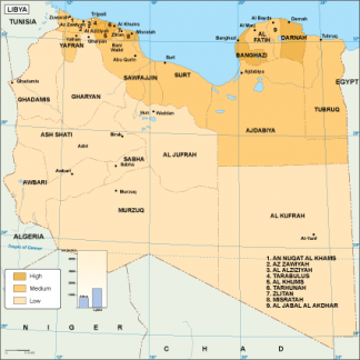 Libya economic map