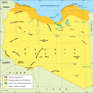Libya vegetation map