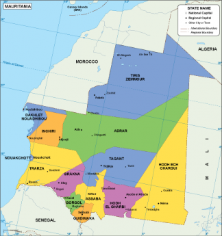 Mauritania EPS map