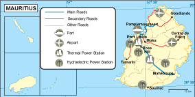 Mauritius transportation map